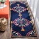 preview thumbnail 75 of 80, SAFAVIEH Handmade Bellagio Junie Medallion Wool Rug 2'3" x 11' Runner - Navy Blue/Multi - Runner
