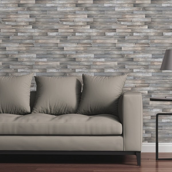 Removable Wallpaper Tile - Light Wood. Opens flyout.