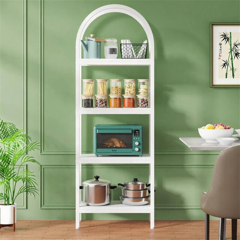 71" Farmhouse Arched Bookshelf