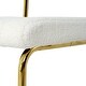 preview thumbnail 30 of 28, Teddy Dining Chair Set of 2 with Upholstered Back Accent Chair and C-Shaped Metal Legs Vanity Chair, Student Desk Chair
