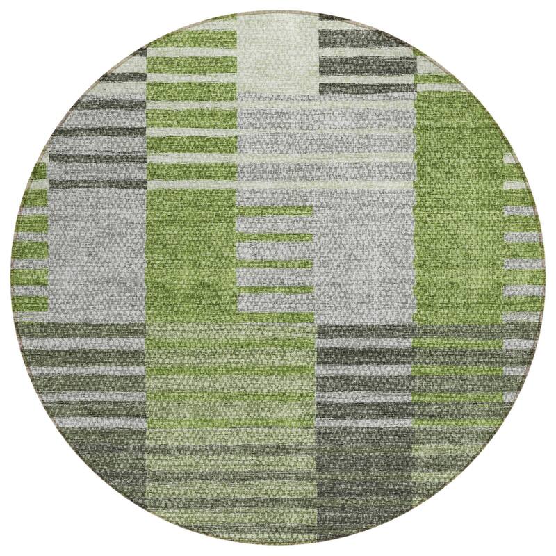 HomeRoots Striped Transitional Rectangle Outdoor Rug