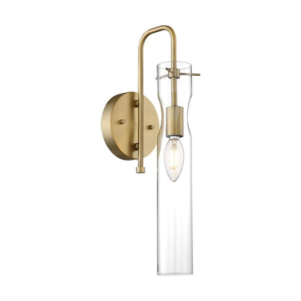 slide 1 of 4, Spyglass - 1 Light Sconce - Vintage Brass Finish