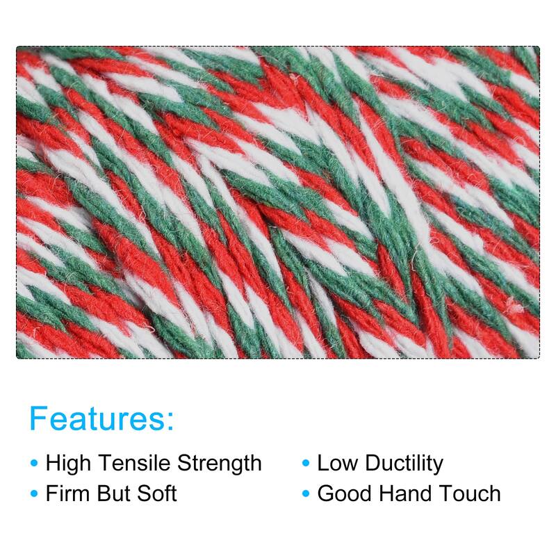 Twine Packing String Wrapping Cotton Twine Ropes for Gift, Christmas