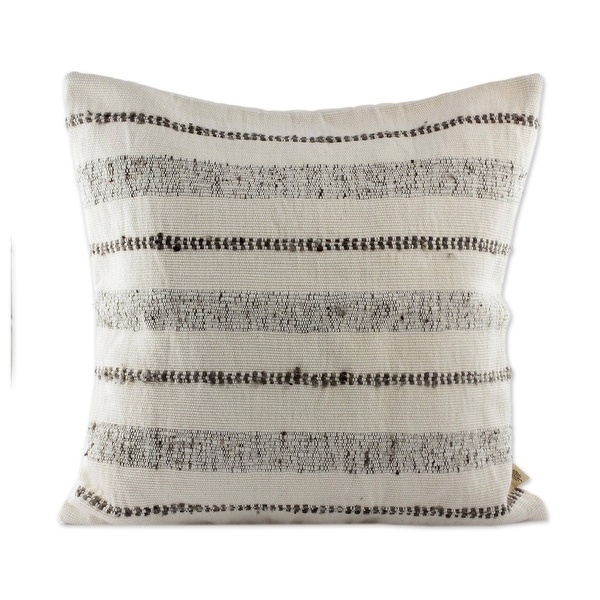 Handmade Beauty In Taupe Wool Blend Cushion Cover (Guatemala). Opens flyout.