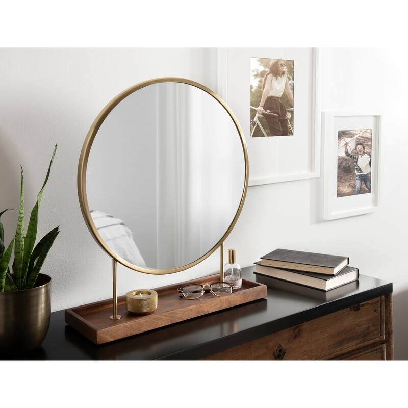 Kate and Laurel Maxfield Round Tabletop Mirror