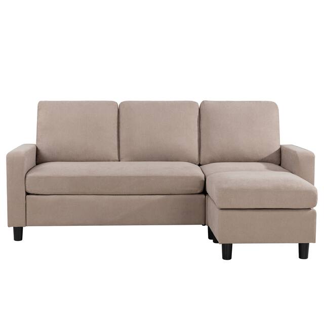Futzca Modern L-shaped Convertible Sectional Sofa w/ Reversible Chaise