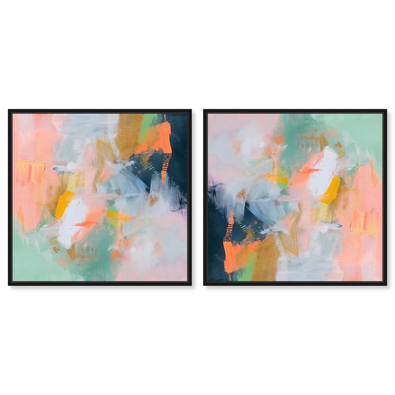 Glistening Tiger and Car Canvas by Art Remedy - 15" x 10" - Black