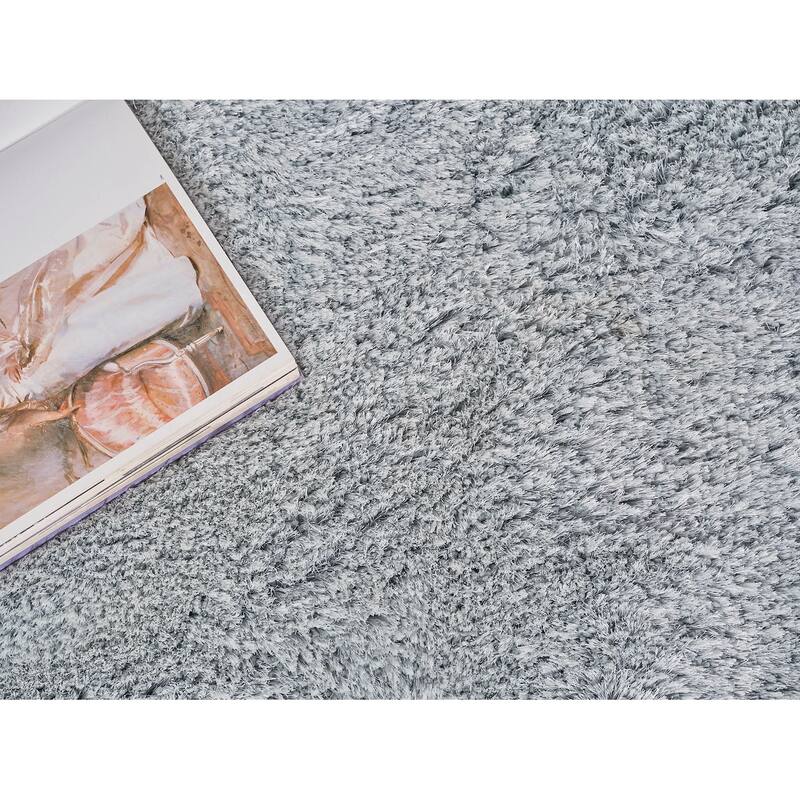 Exquisite Rugs Sumo Shag Handmade Handloomed Polyester/Microfiber Light Blue Area Rug
