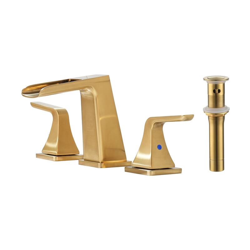 8 in. Widespread 2-Handle Waterfall Spout Bathroom Faucet