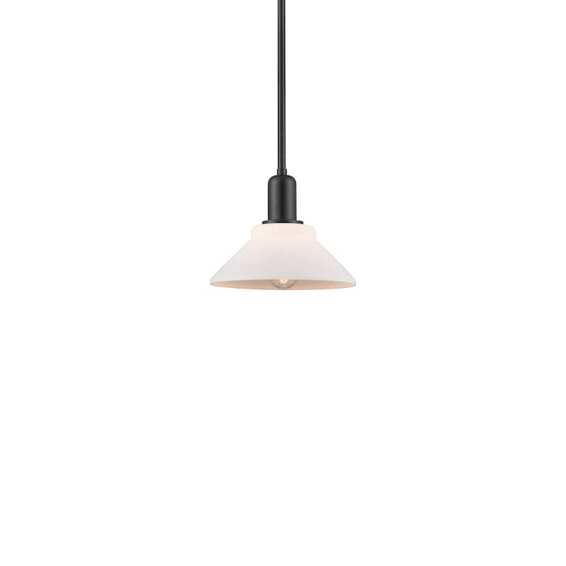 Innovations Lighting 716-1S-8-9 Orwell Pendant Orwell 9" Wide Mini - Matte Black / Matte White