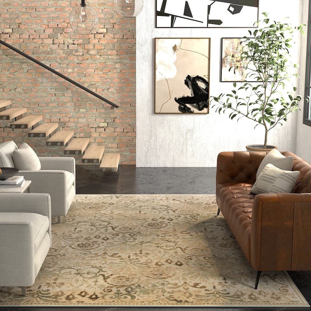 Copper Grove Chandra Elegant Traditions Ivory Area Rug