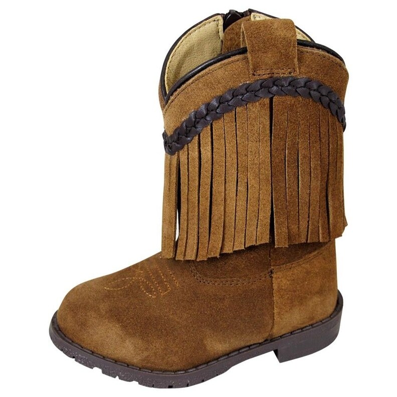 Smoky Mountain Western Boots Baby Girls Hopalong Leather Brown Overstock 28953580