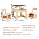 preview thumbnail 7 of 7, Kids Table and Chair Set, Wooden Activity Table with Storage Space and Boxes