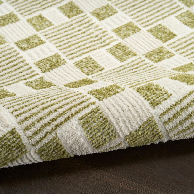 Nourison Nordic Indoor only Green Geometric Area Rug