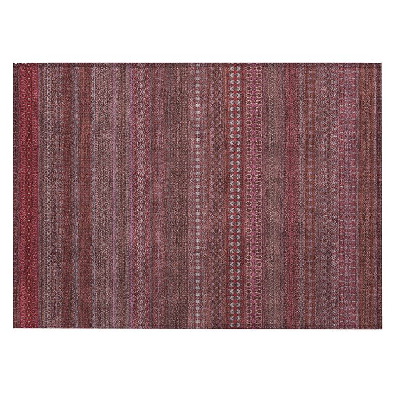 Alvaso Stripe Weather Resistant Blended Style Outdoor Rug