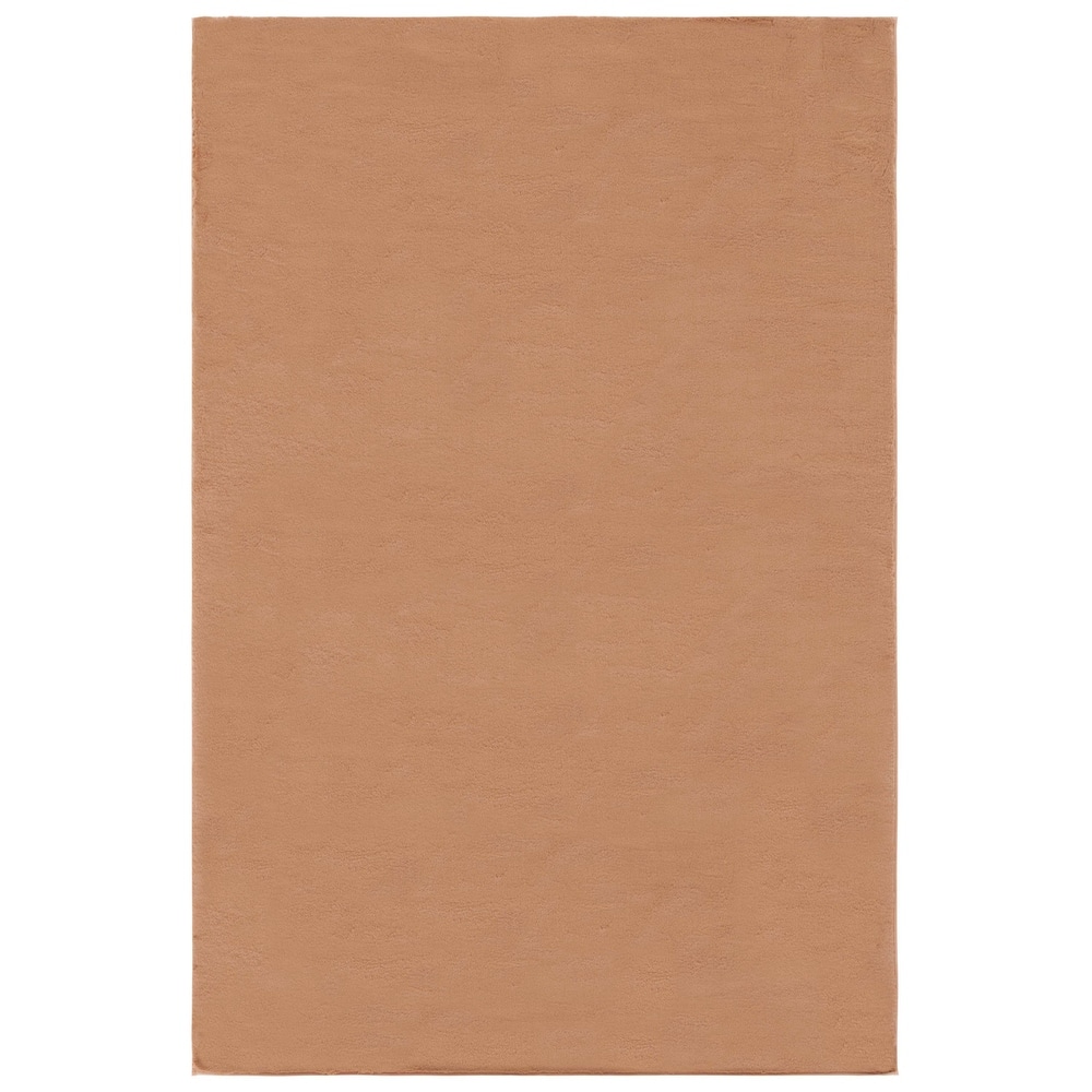 SAFAVIEH Faux Rabbit Auzinda Washable Fur Solid Shag Rug
