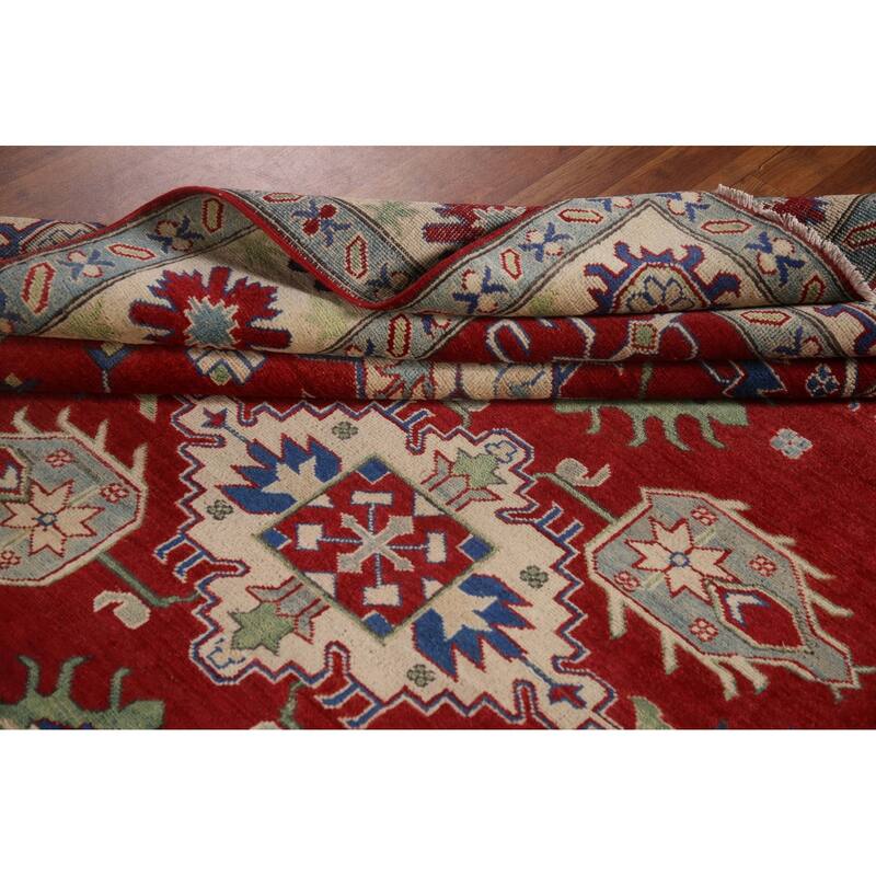 Traditional Red Kazak Area Rug Handmade Wool Carpet - 8'2" x 9'10"