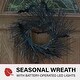 preview thumbnail 2 of 9, Haunted Hill Farm 15-In. Black Twig Battery-Operated Wreath with LED Lights and Flying Bats for Halloween Door