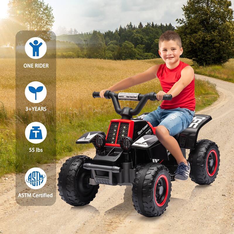 6V Electric Kids ATV, 4-Wheeler Ride-on Vehicle for Kids Best Gift