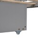 preview thumbnail 5 of 7, Gray Twin Size Pine Wood House Bed with Drawers, Fence-shaped Guardrail