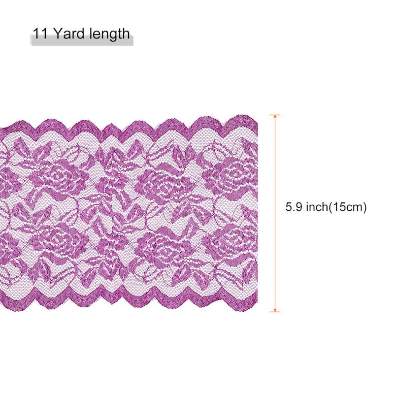 6 Inch Wide 11 Yard Lace Ribbon Floral Pattern Lace Trim Ribbon