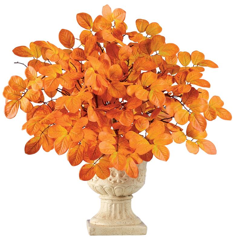 Artificial Vibrant Continus Leaves Bushes - Set of 3 - 12 x 20 x 12