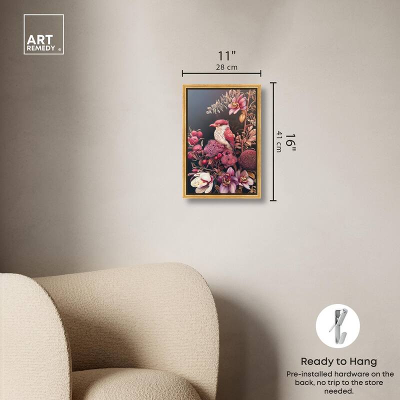 Bird and Bloom Canvas by Art Remedy