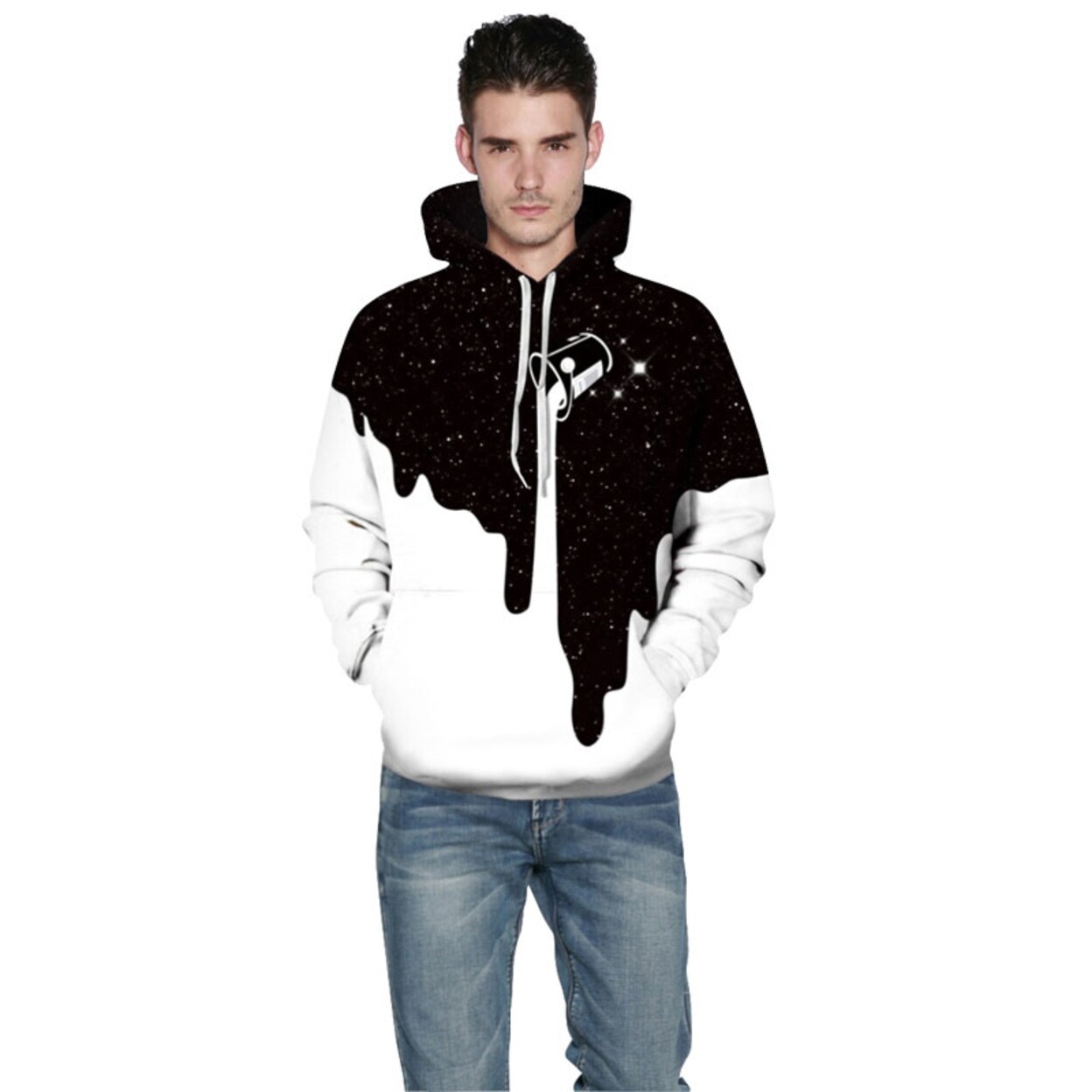 Spilled milk space galaxy hoodie Clearance