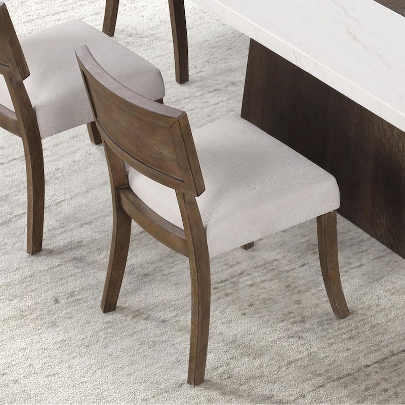 Dark Walnut Finish Side Chairs Furniture Set Modern