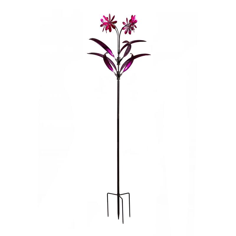88" Metal Wind Spinner Spiral Spinning Flowers