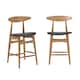Option Oak Finish - Black Faux Leather