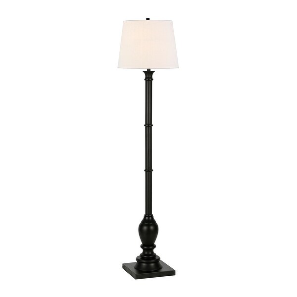 Minnie Farmhouse Blackened Bronze Lamp with Empire Shade - Bed