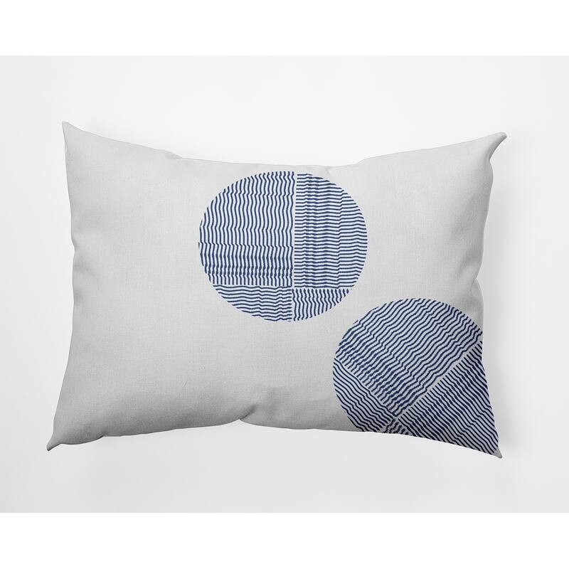 Circles Polyester Indoor Pillow - Nautical Navy - 14" x 20"