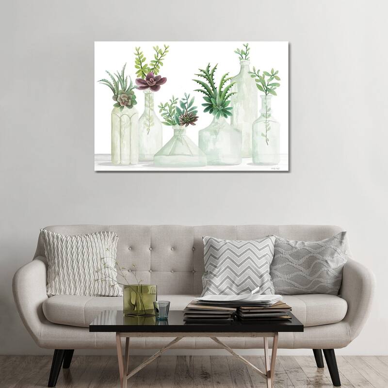 iCanvas "Succulent Bottles" by Cindy Jacobs Canvas Print - 32x48x1.5