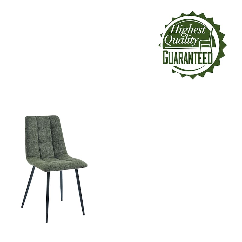 Porthos Home Tomas Fabric Dining Chairs with Steel Legs, Set of 2