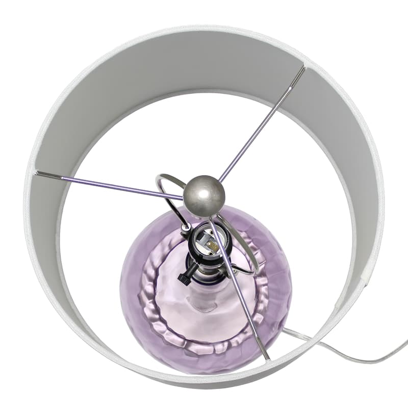 23.25" Modern Timeless Colored Dimpled Glass Table Lamp