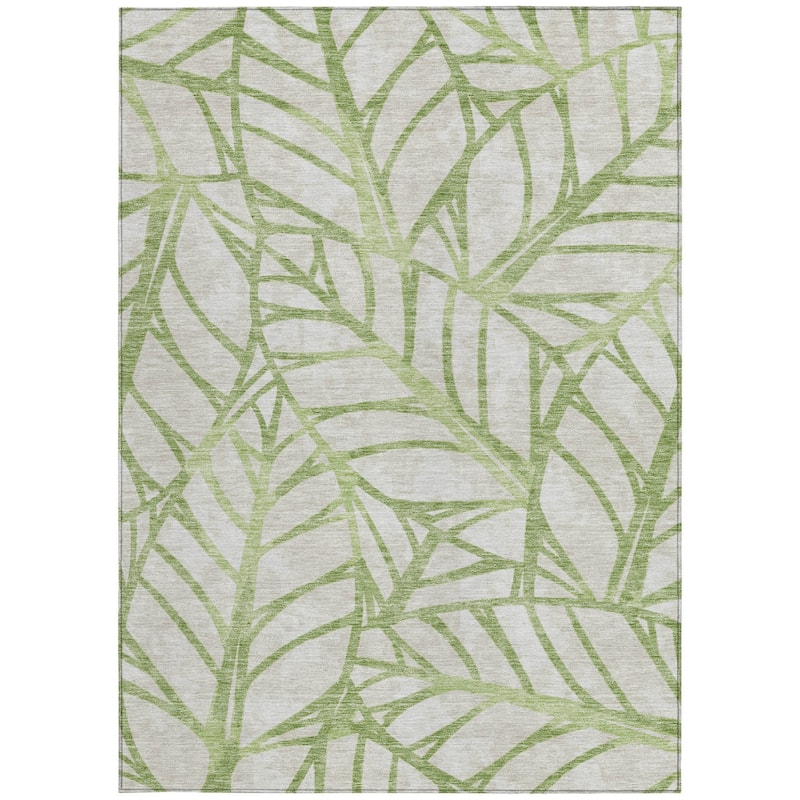 HomeRoots Floral Transitional Rectangle Outdoor Rug