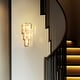 preview thumbnail 15 of 15, Wall Sconce Lamp 5 Layer Modern Crystal Lighting with Long Oblong Crystals