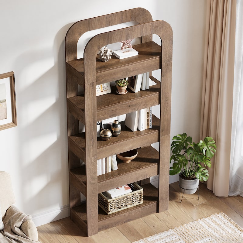 70.9 Inches Tall Bookshelf 5-Tier Bookcase for Home Office - 11.8" D x 31.5" W x 70.9" H