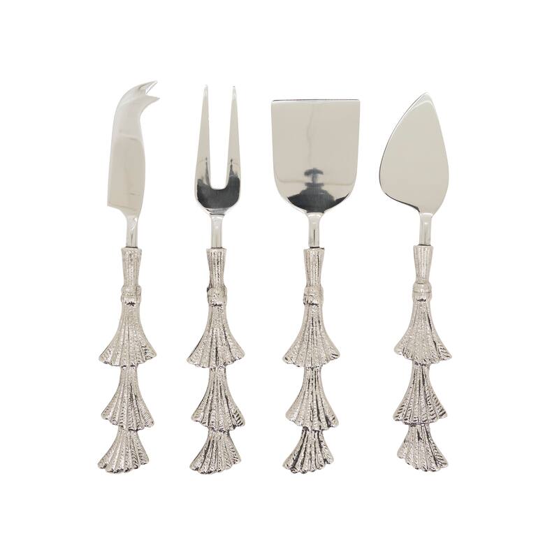 Festive Tree Cheese Cutlery Set - Silver