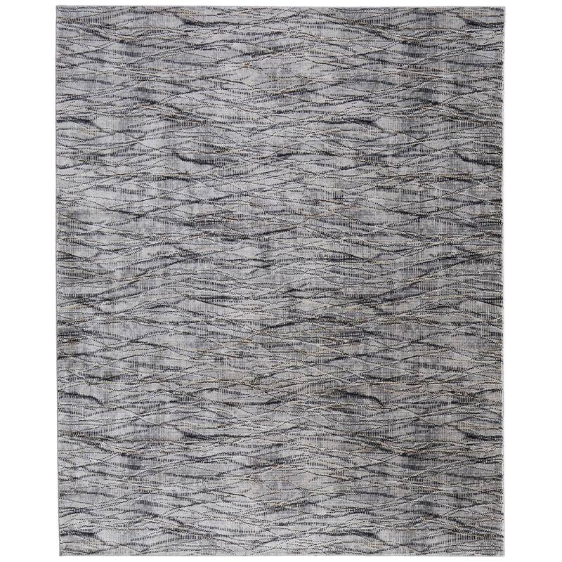 Grand Bazaar Maxin Machine Made Abstract Modern Area Rug - 2' x 3' - Gray/Ivory/Tan
