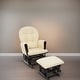 preview thumbnail 24 of 54, Ultimate Nursery Comfort - Glider and Ottoman Set with Reclining Cushion Chair, Rocker Chair with Padded Back and Armrests Espresso,Cream