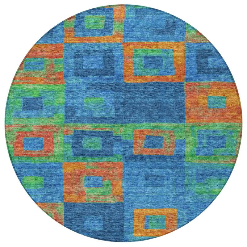 HomeRoots Geometric Transitional Rectangle Outdoor Rug