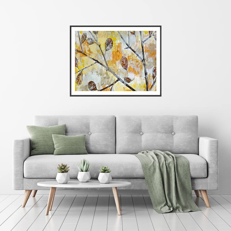 Wind Tossed Autumn Leaves Framed Print Wall Art by Norman Wyatt Jr.