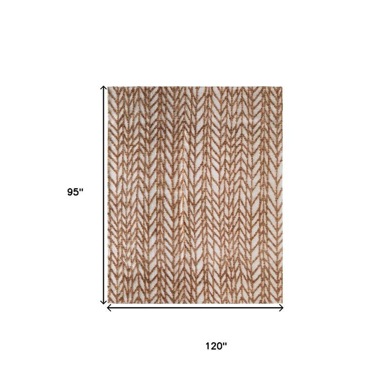 HomeRoots Chevron Bohemian Rectangle Area Rug