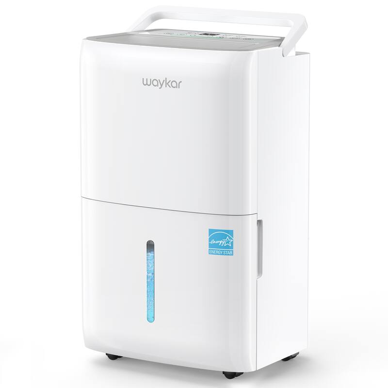 80 Pint Energy Star Dehumidifier for 5,000 Sq. Ft. Home & Basement – Auto Defrost, 40dB Quiet, Drain Hose, Water Tank - Off-White