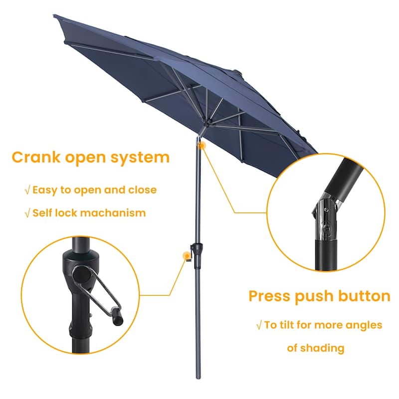 13 x 10ft Outdoor Patio Cantilever Offset Umbrella with Base