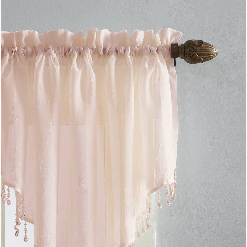No. 918 Erica Sheer Crush Voile Single Ascot Curtain Valance