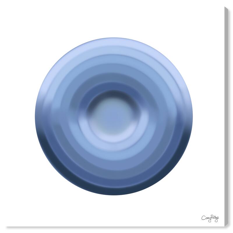 Wynwood Studio Abstract Corey Paige - Ombre Blue Circle Print Blue and Modern & Contemporary Wall Art Canvas Print