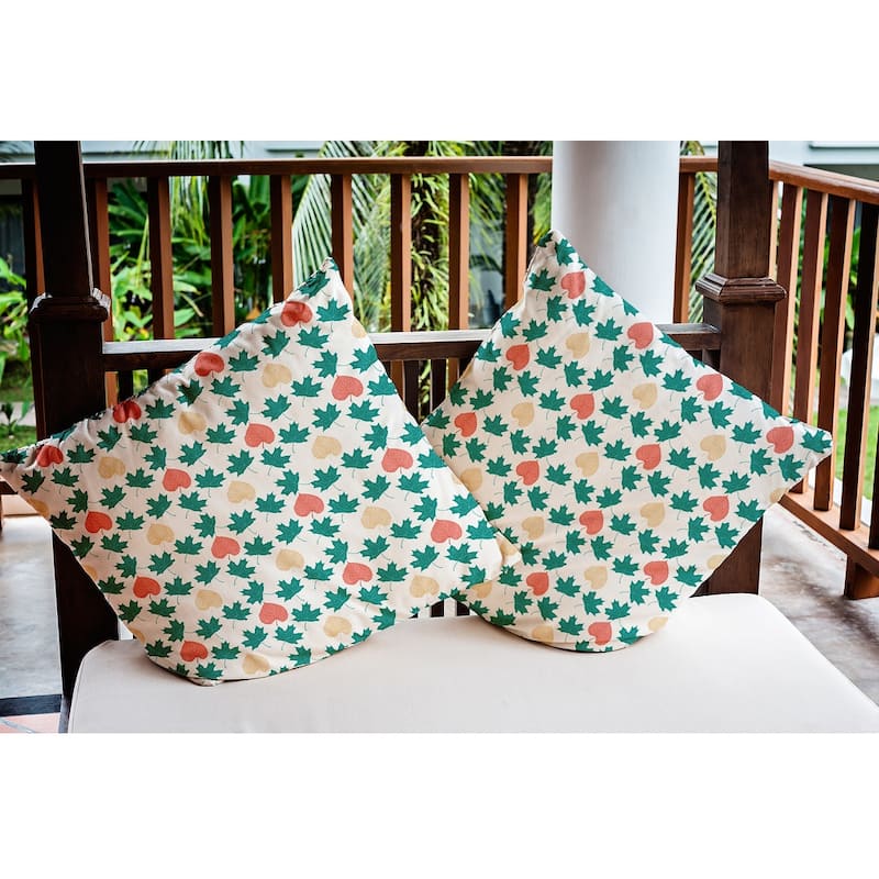 Lots of Leaves Fall Indoor/Outdoor Throw Pillow